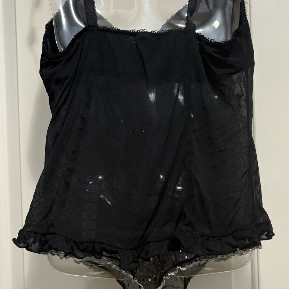 Black and Silver Sequin Bustier - Picture 7 of 11